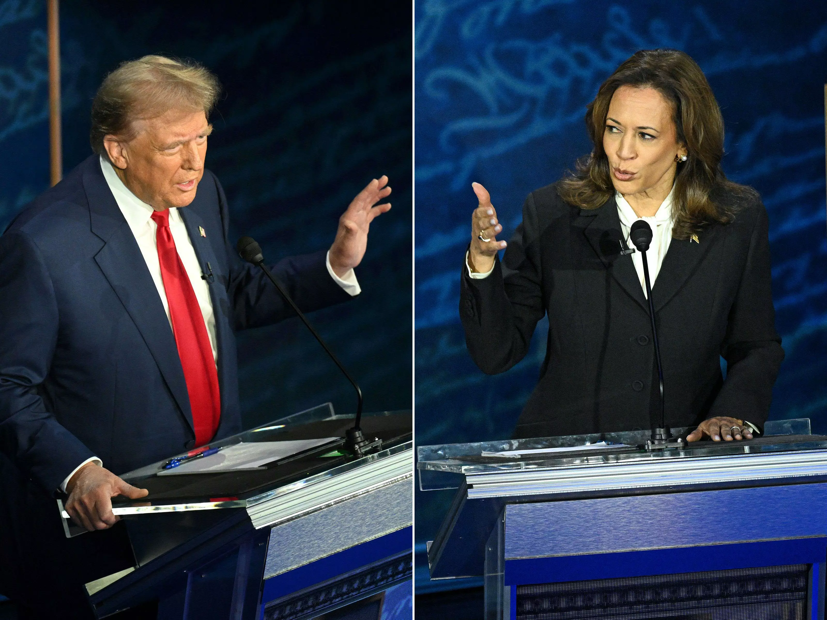 Harris and Trump meet for first time as high-stakes presidential debate begins