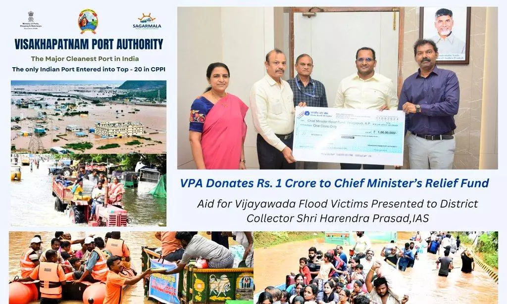 Vizag Port Donates Rs 1 Cr to CM Relief Fund