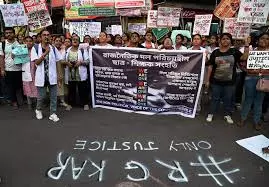 RG Kar issue: Junior docs continue sit-in outside health department office amid rain