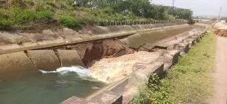 Eleru canal breach in Anakapalle district