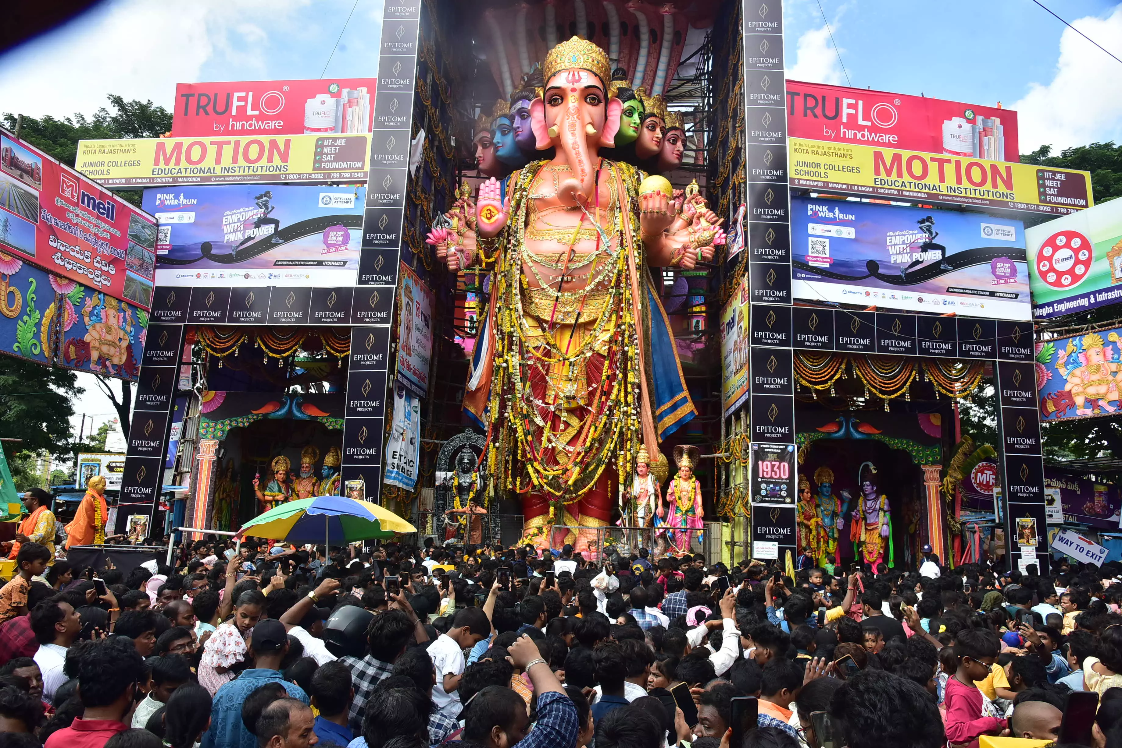 Shoba Yatra Prep for 70-Foot Ganesh Idol Starts in Khairatabad