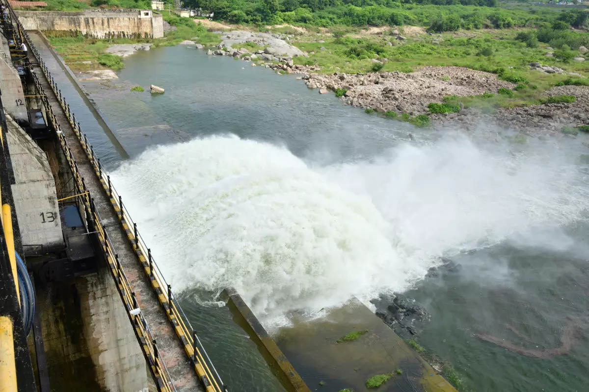 Telangana: Two Gates of Lower Manair Dam Lifted