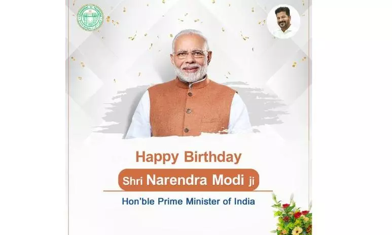 CM Revanth Reddy extends birthday greetings to PM Modi