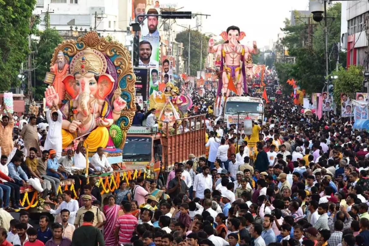 Ganesha Immersion Picked Pace by Evening