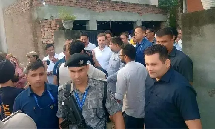 Rahul Gandhi reaches Karnal to meet family of youth injured in accident abroad