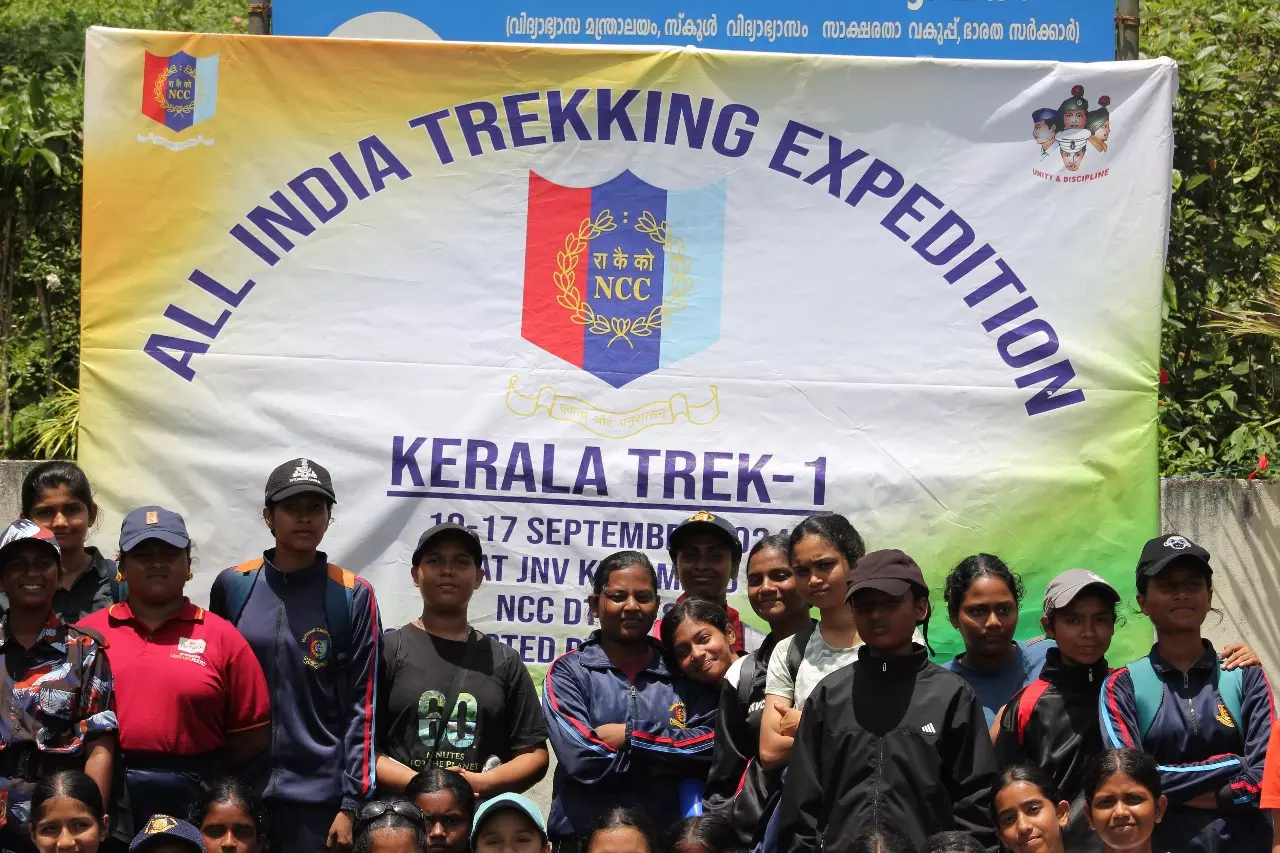 Telangana NCC Cadets Participate in Kerala’s All-Girl Trek Expedition