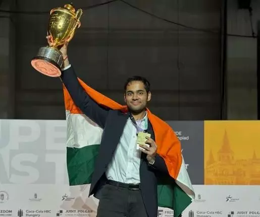 Erigaisi Arjun of Hanamkonda Wins Gold in World Chess Olympiad