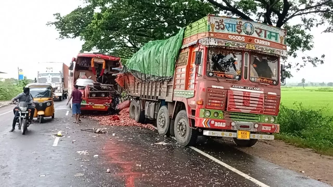 Telangana: Cops Shed Tears Guarding Onion Loaded Accident Truck