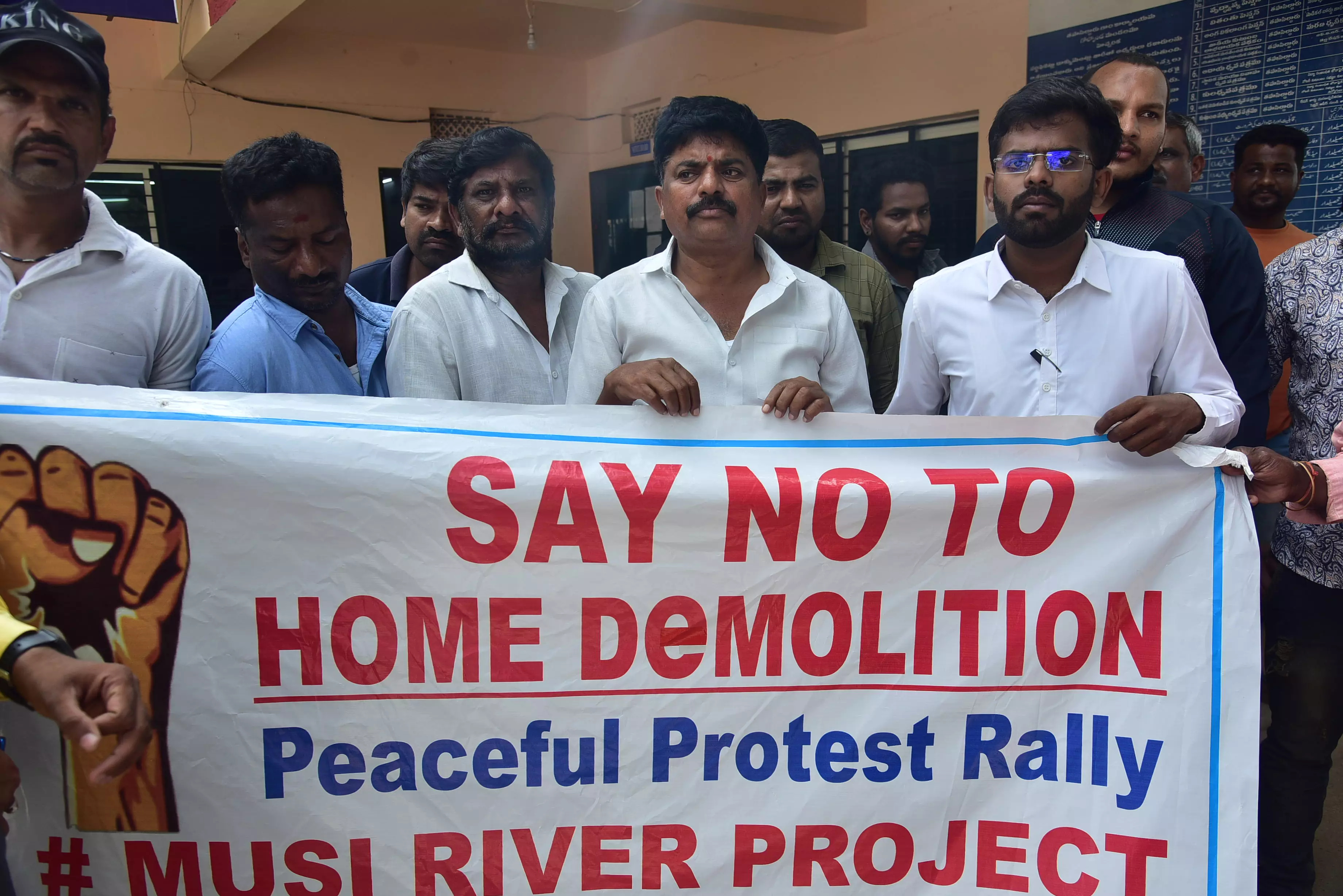 Protests Along Musi Banks, Officials Try to Reassure