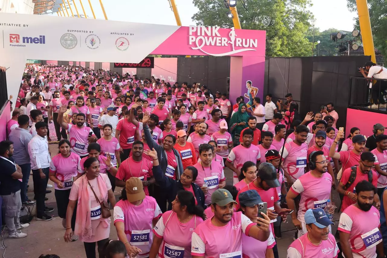 MEIL, Sudha Reddy Foundations Organise Pink Power Run for Breast Cancer Awareness