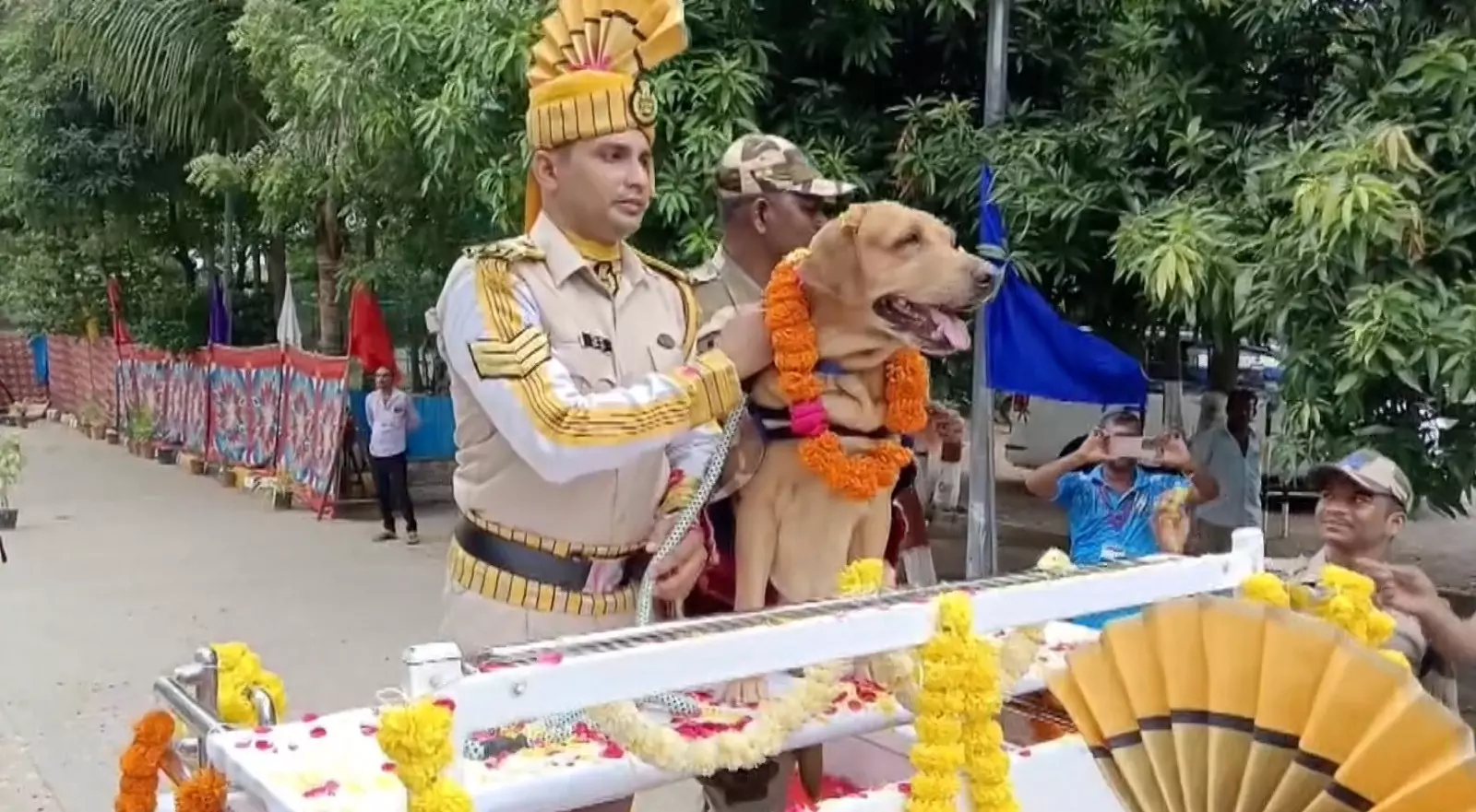 CISF dog squad canine retires after 8 years of service, given warm send-off