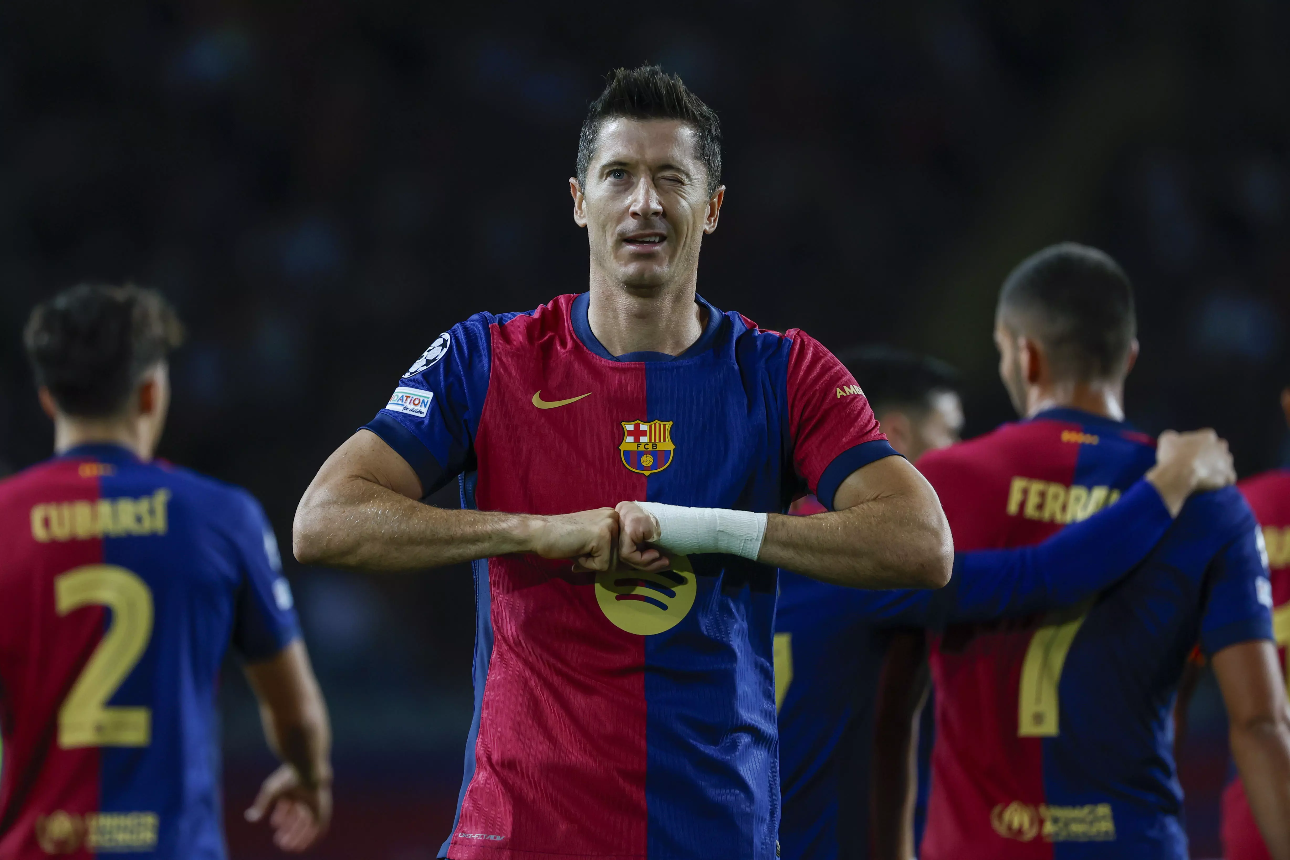 Champions League: Lewandowski hits brace as Barcelona crush Young Boys