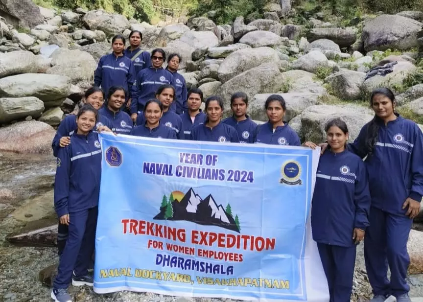 Women of Naval Dockyard Visakhapatnam conquer adventure trek