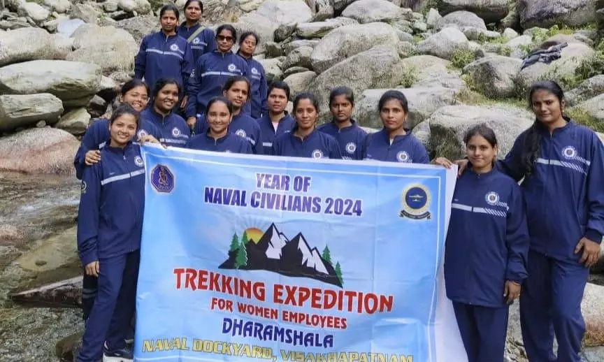 Women of Naval Dockyard Visakhapatnam Conquer Adventure Trek