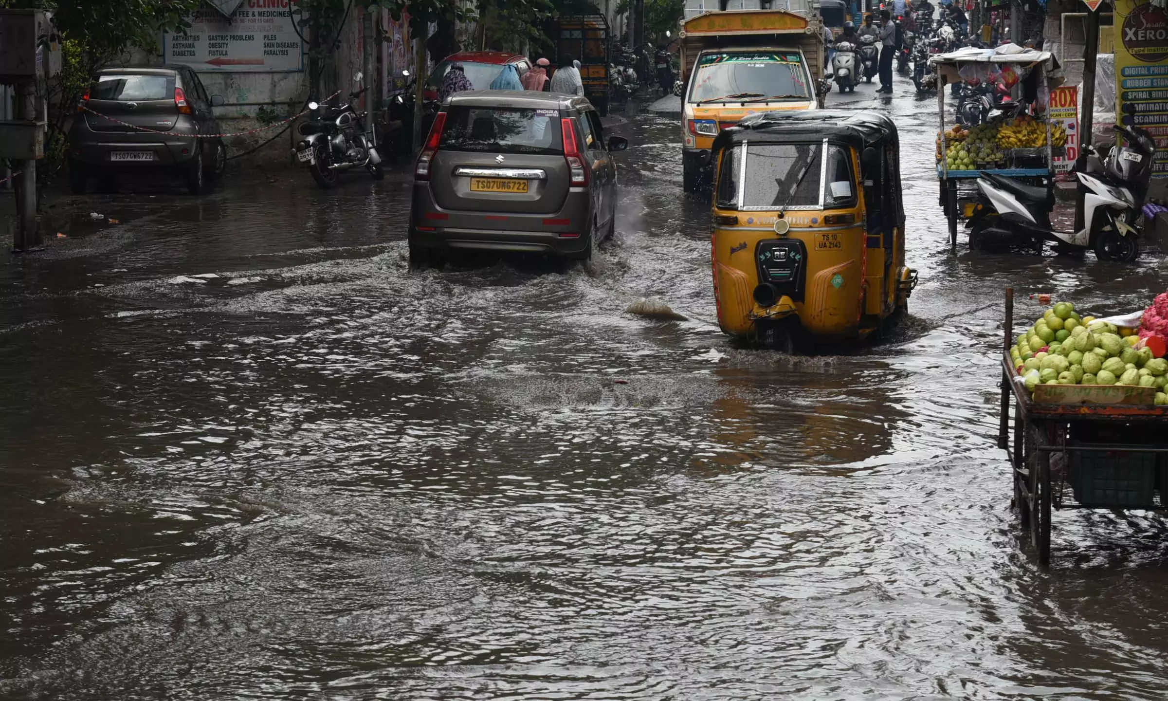 Sudden Downpour Drenches Hyderabad