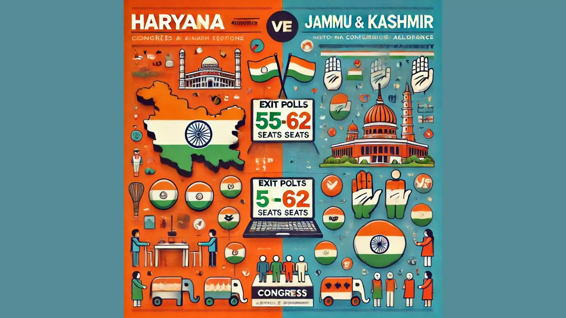 Exit polls: Congress poised for victory in Haryana and J&K polls