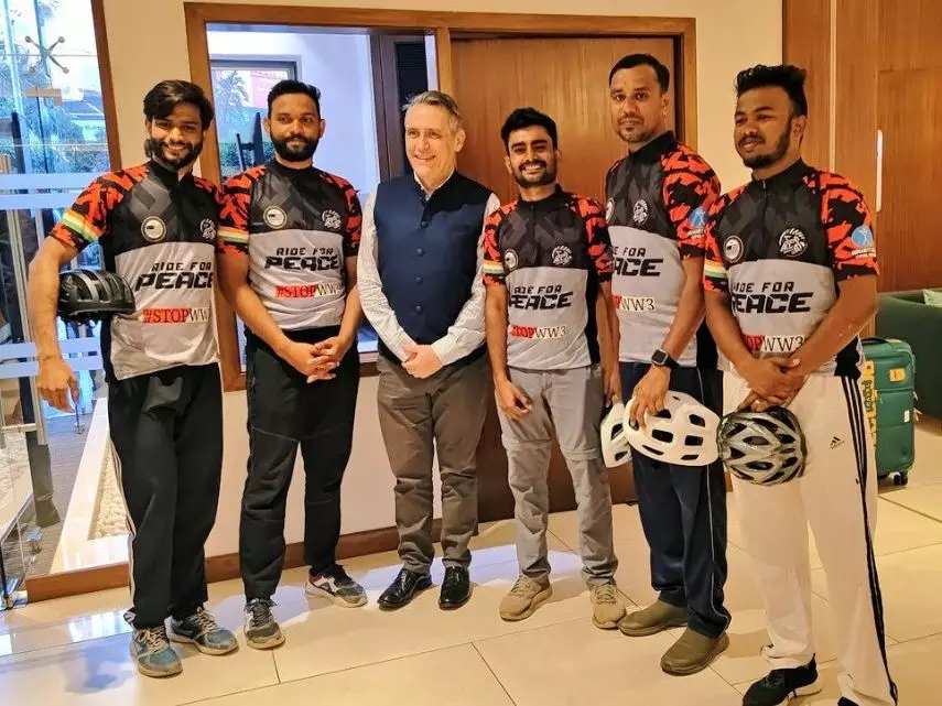 Hyderabad Welcomes Ride for Peace Cyclists on 3,600-Km Journey