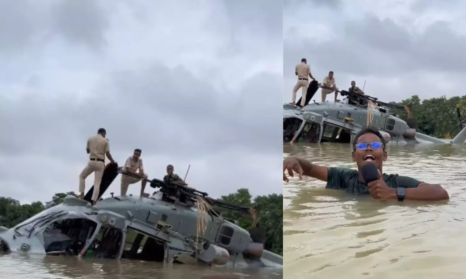 Man vlogs emergency landing of IAF helicopter in Bihar, video goes viral