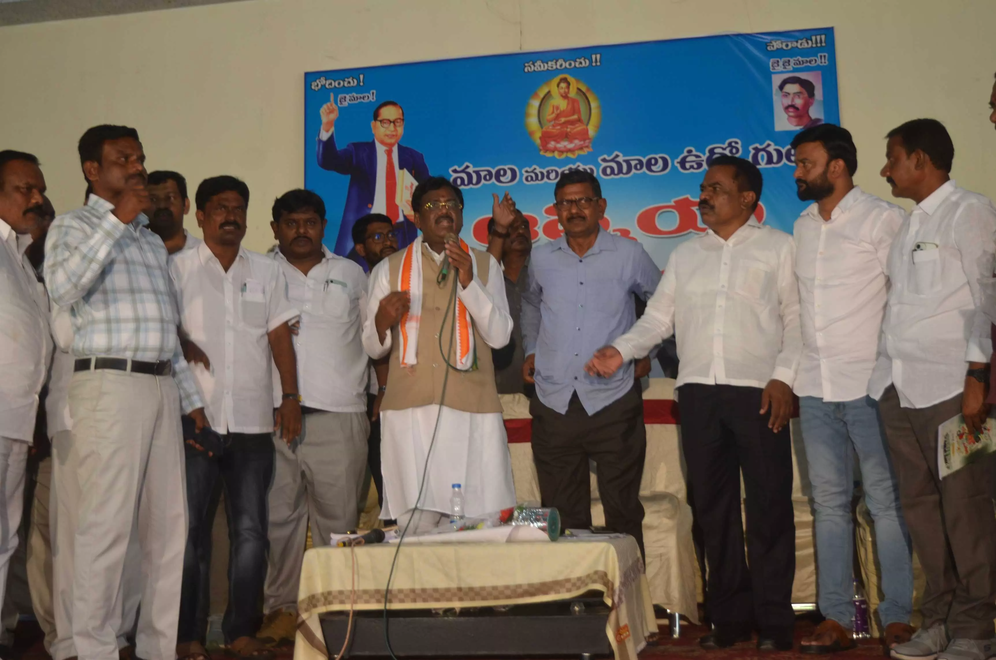 Chennur Cong MLA Gaddam Vivek urges Malas to unite to protect rights