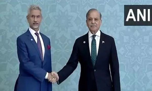 Pakistan PM Shehbaz Sharif welcomes Jaishankar at SCO Summit