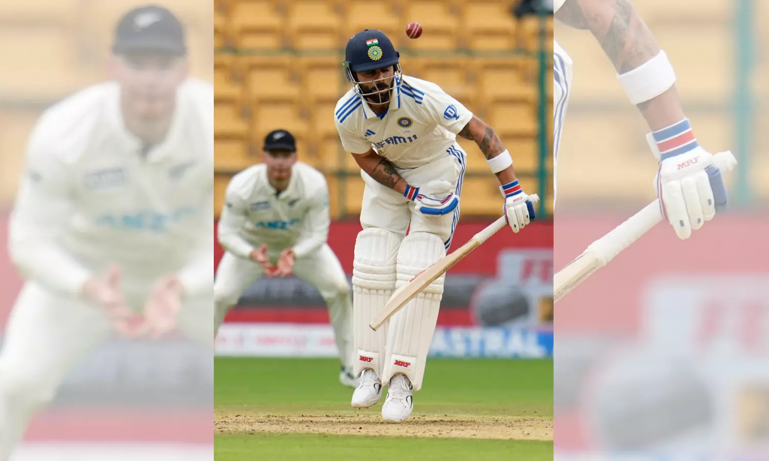 Ind vs NZ, 1st Test: India under pressure as Kohli, Sarfaraz depart for ducks