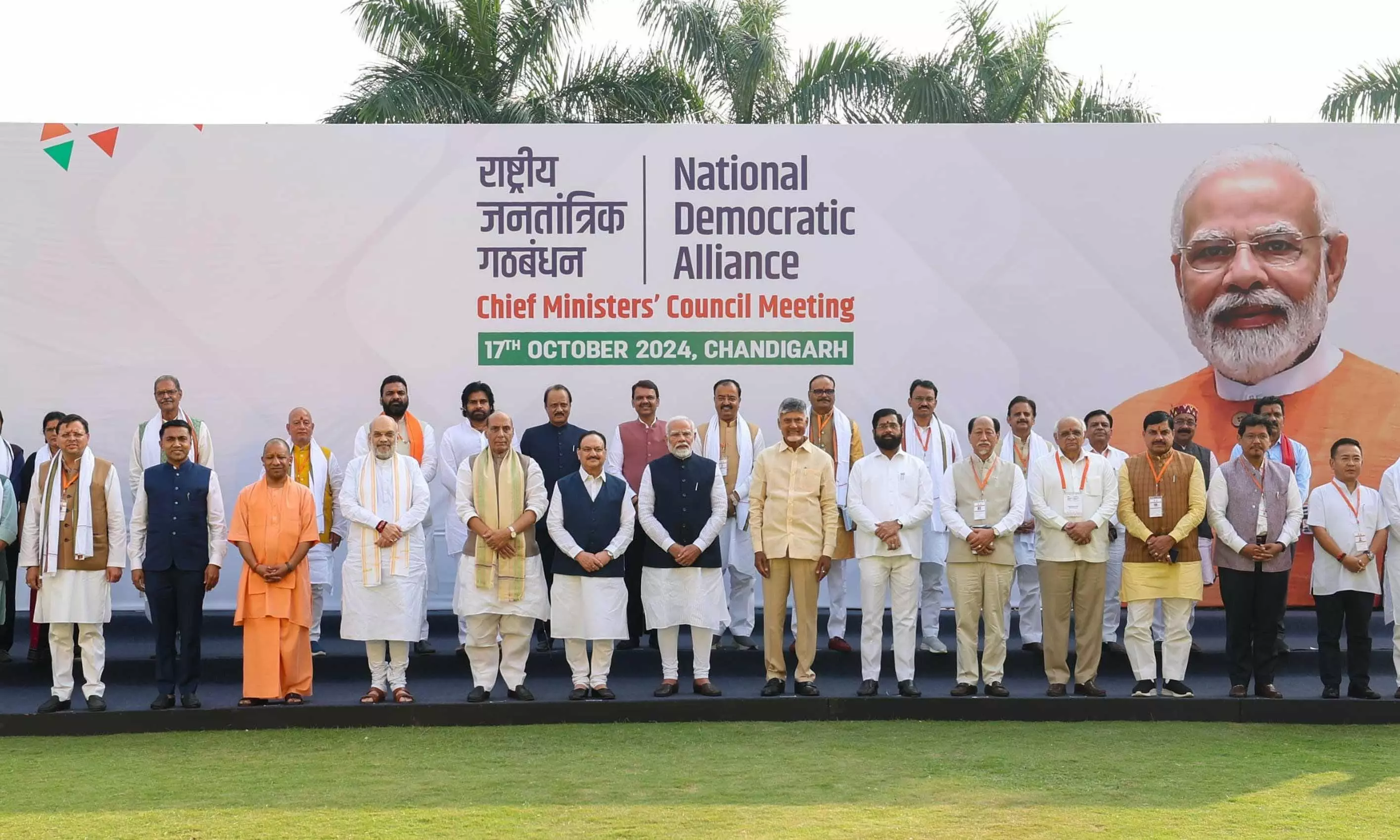 PM Modi Showcases Strength of NDA with CMs in Tow