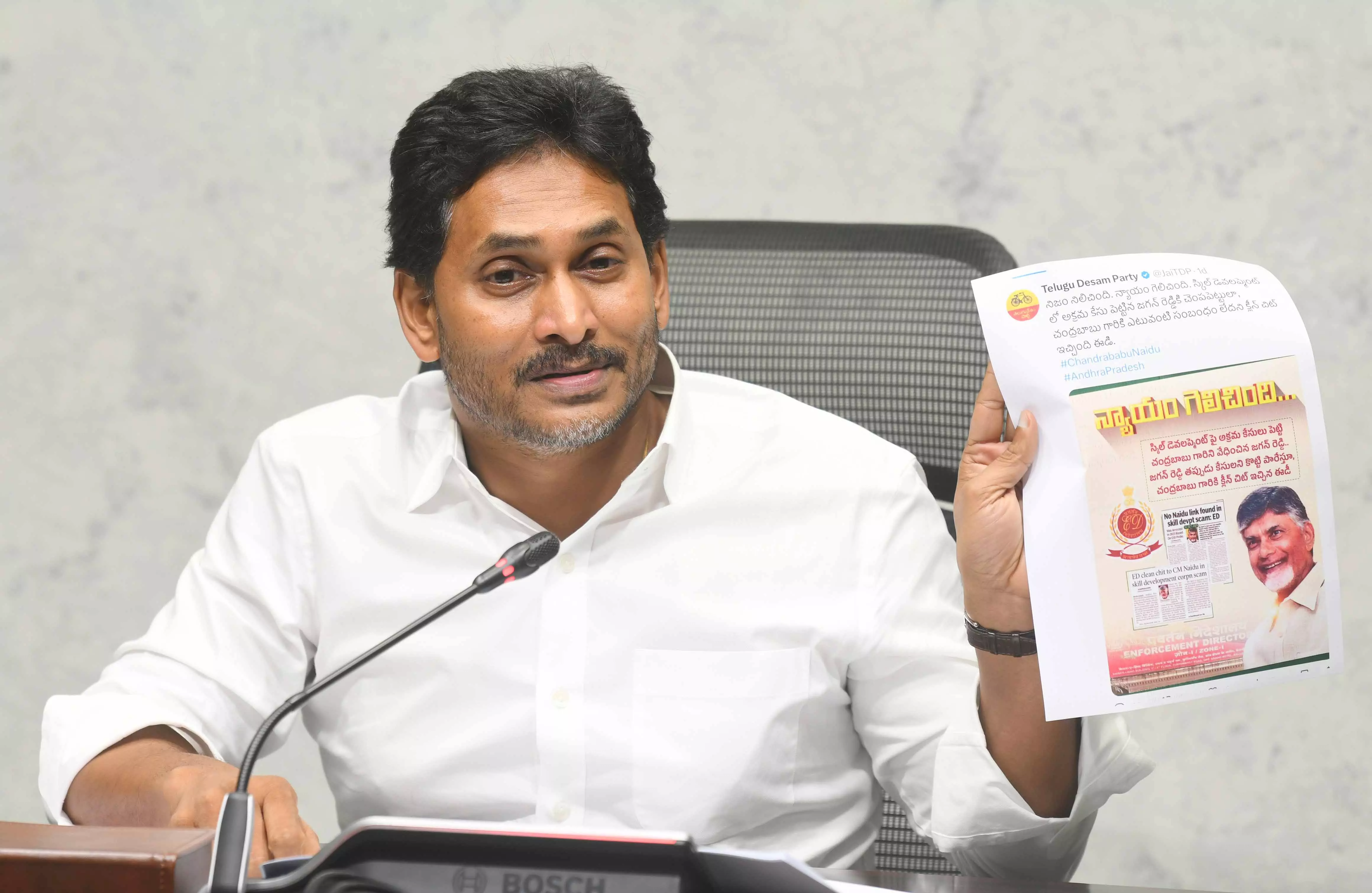 Jagan questions TD govt over delay in Budget