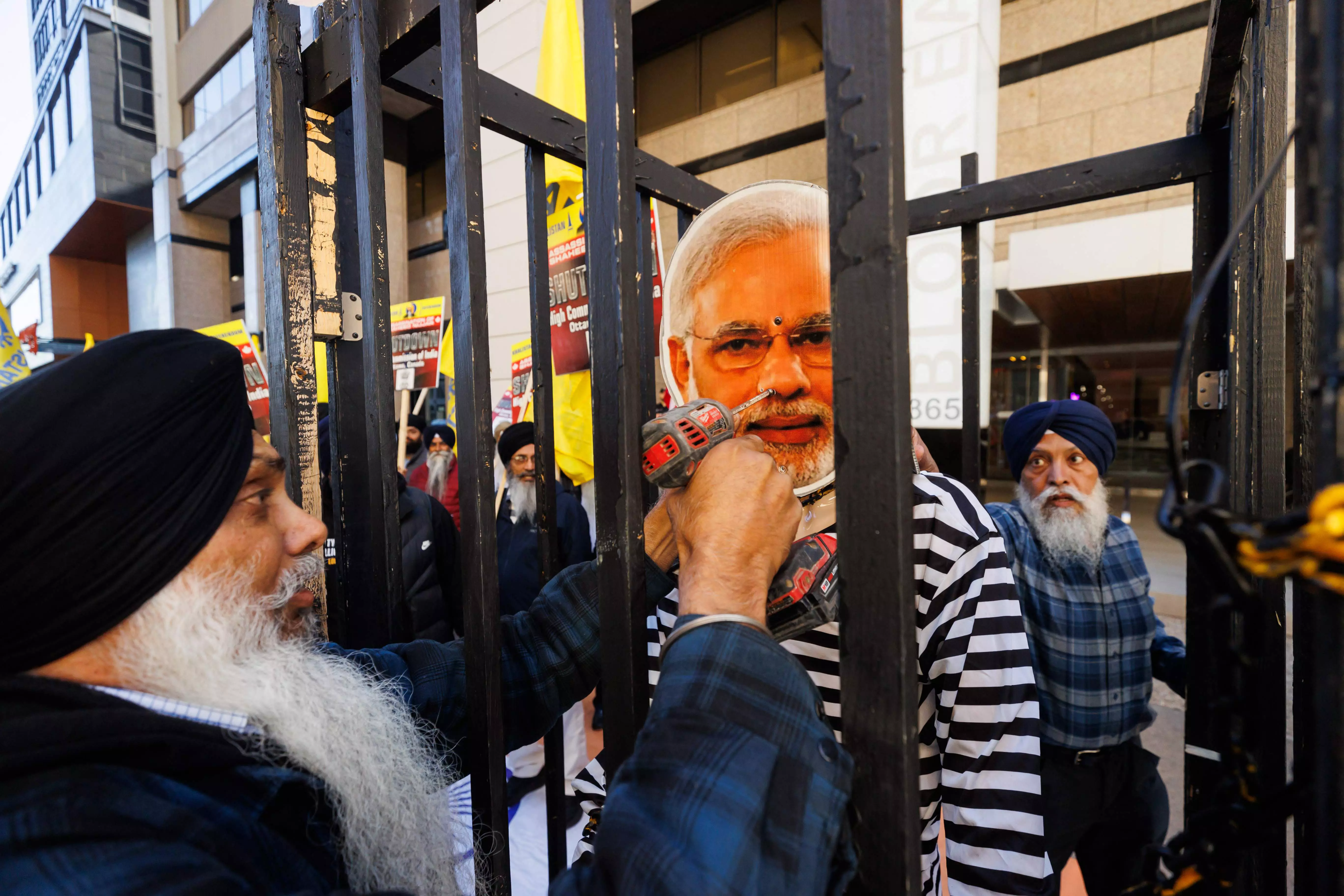 Khalistan Supporters Desecrate Indian Flags in Canada