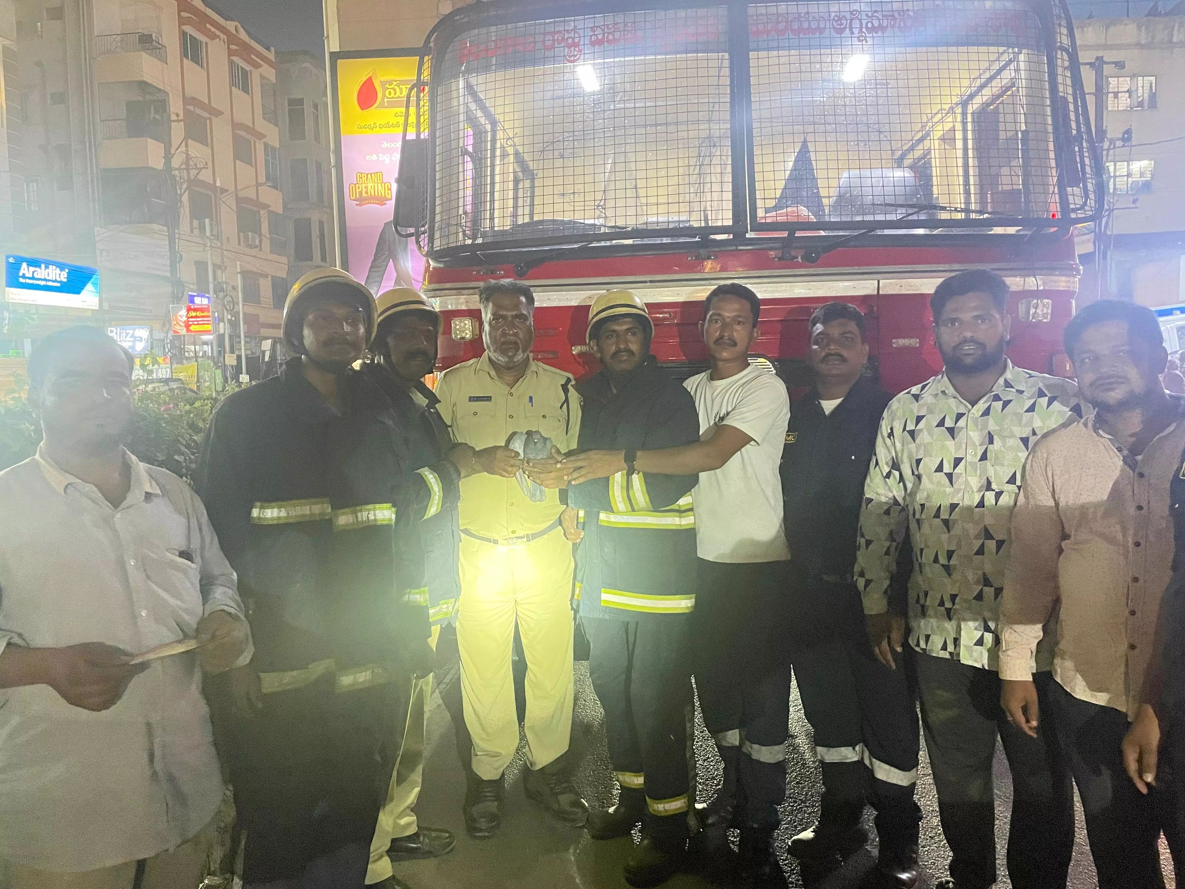 Fire Safety Officials Save Pigeon Hanging Near Musheerabad Metro