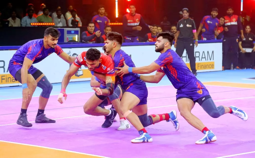 UP Yoddhas Begin PKL Season 11 With Closely Fought Win Against Dabang Delhi K.C.