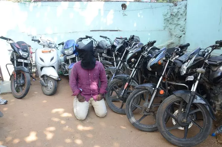 Nuzvid police arrest three interstate thieves, recover 19 stolen bikes