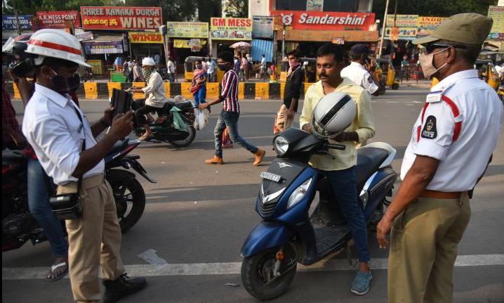 Traffic chaos at ECIL due to students' protest