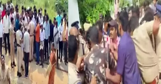 Tension at Pharma Village Public Opinion Gathering in Vikarabad