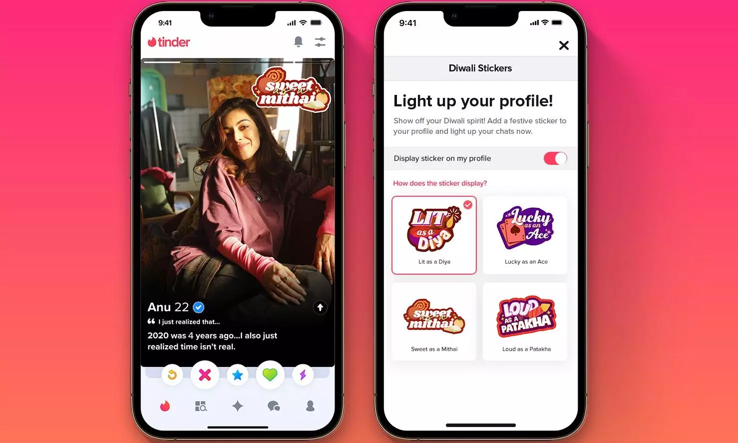 Tinder Daters Reveal Their Diwali Vibes and Add In-app Stickers To Showcase Their Personality