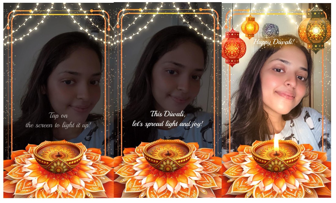 Snapchat Unveils 3 Immersive AR Lenses for Diwali Celebration