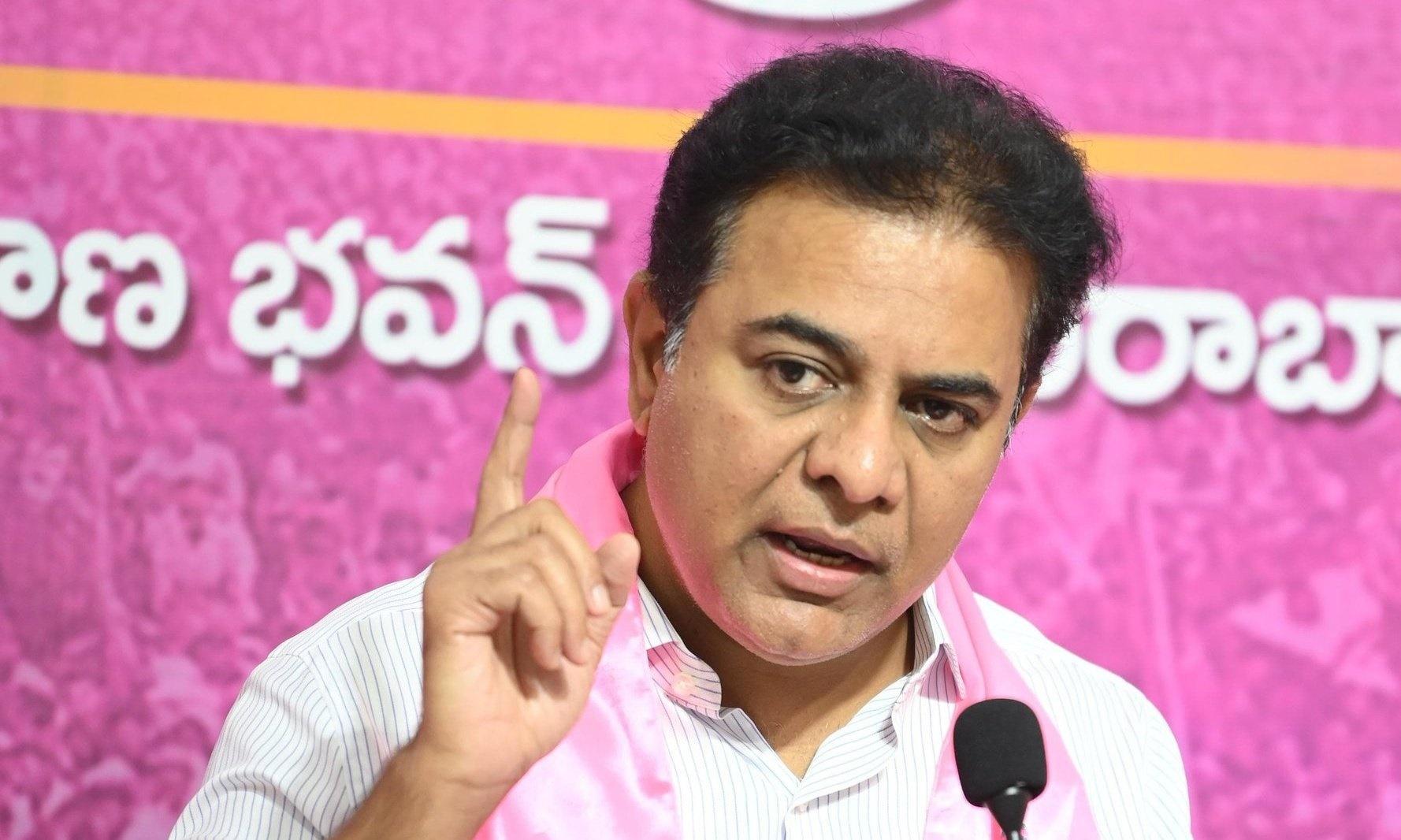 Telangana not 'rising' but falling, Revanth full of lies: KTR