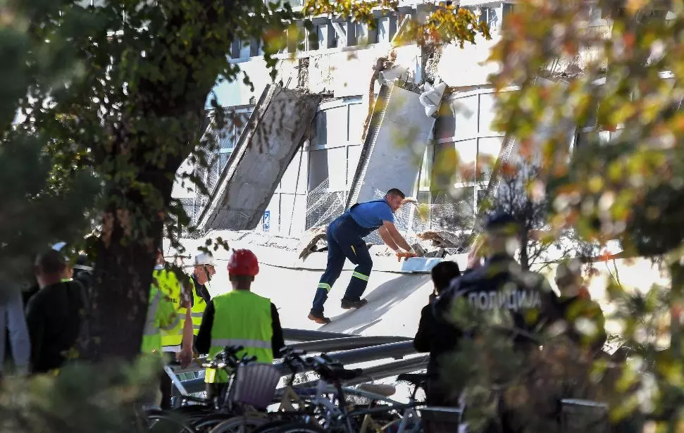 Roof collapse at Serbia train station kills eight