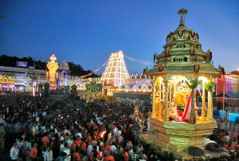 Kaisika Dwadasi procession of Ugra Srinivasa Murty in Tirumala on 13 November