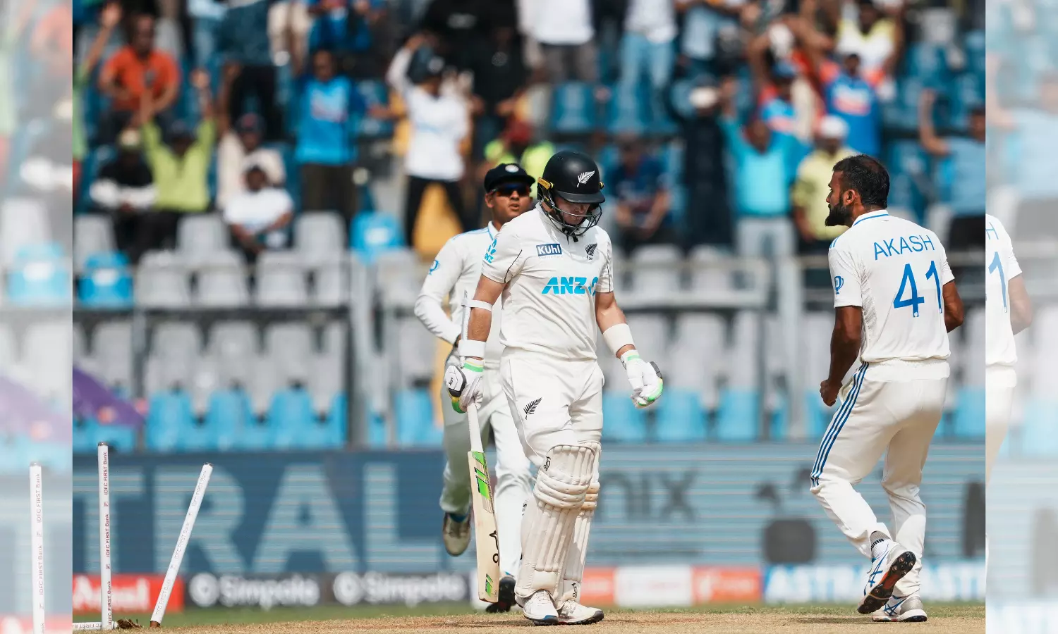 Ind vs NZ, 3rd test: New Zealand reach 26/1 at tea on day 2