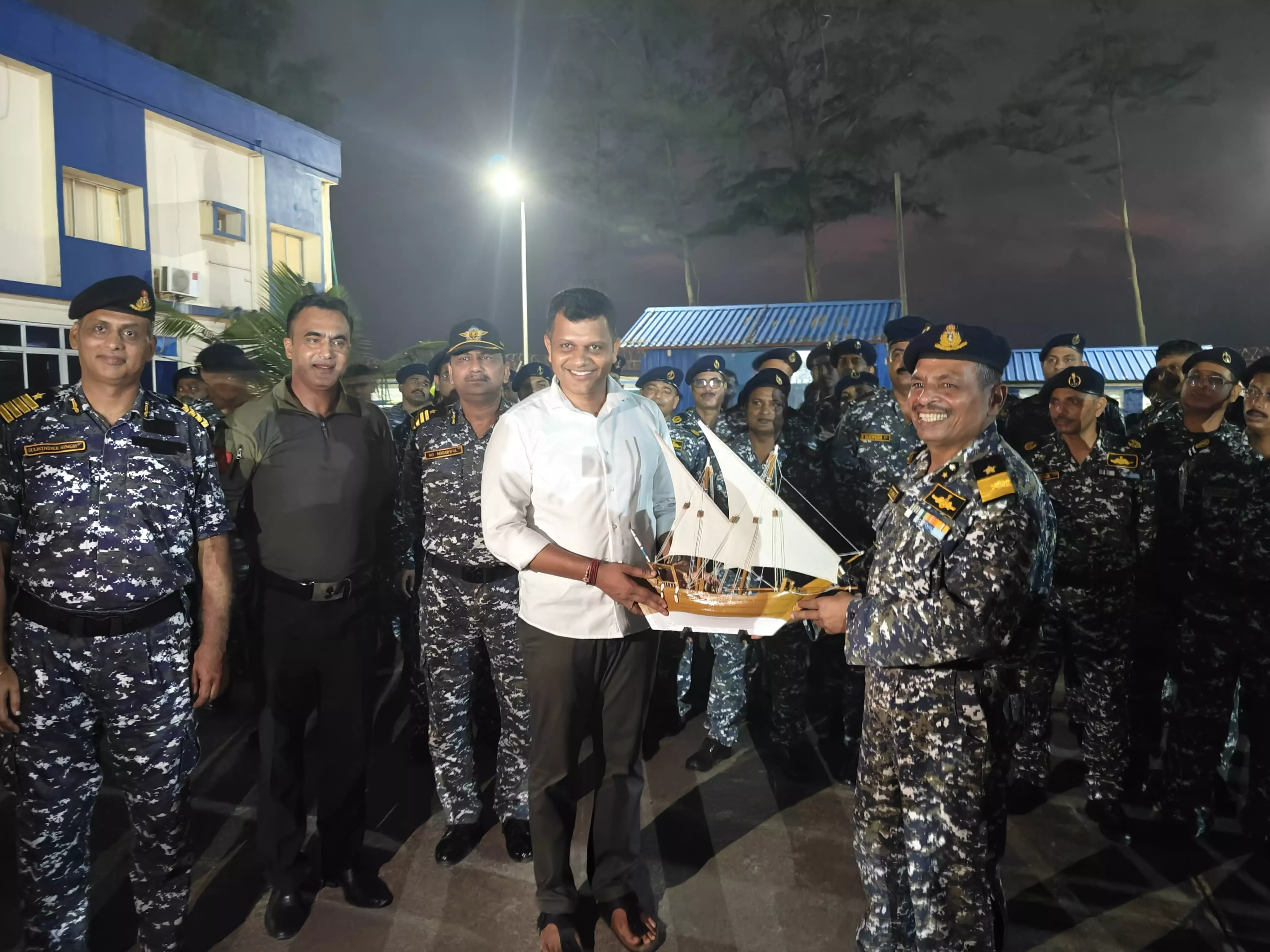 MP Brijesh Chowta Marks Diwali with Mangaluru Coast Guard