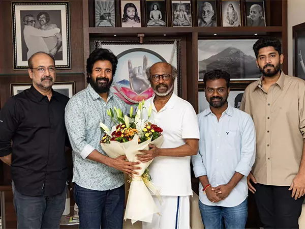 Rajinikanth meets team Amaran, extends best wishes