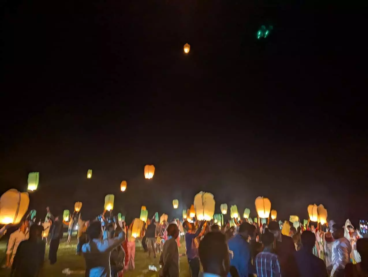 Over 200 sky lanterns flown in Assams Dholai to attract voters for bypoll