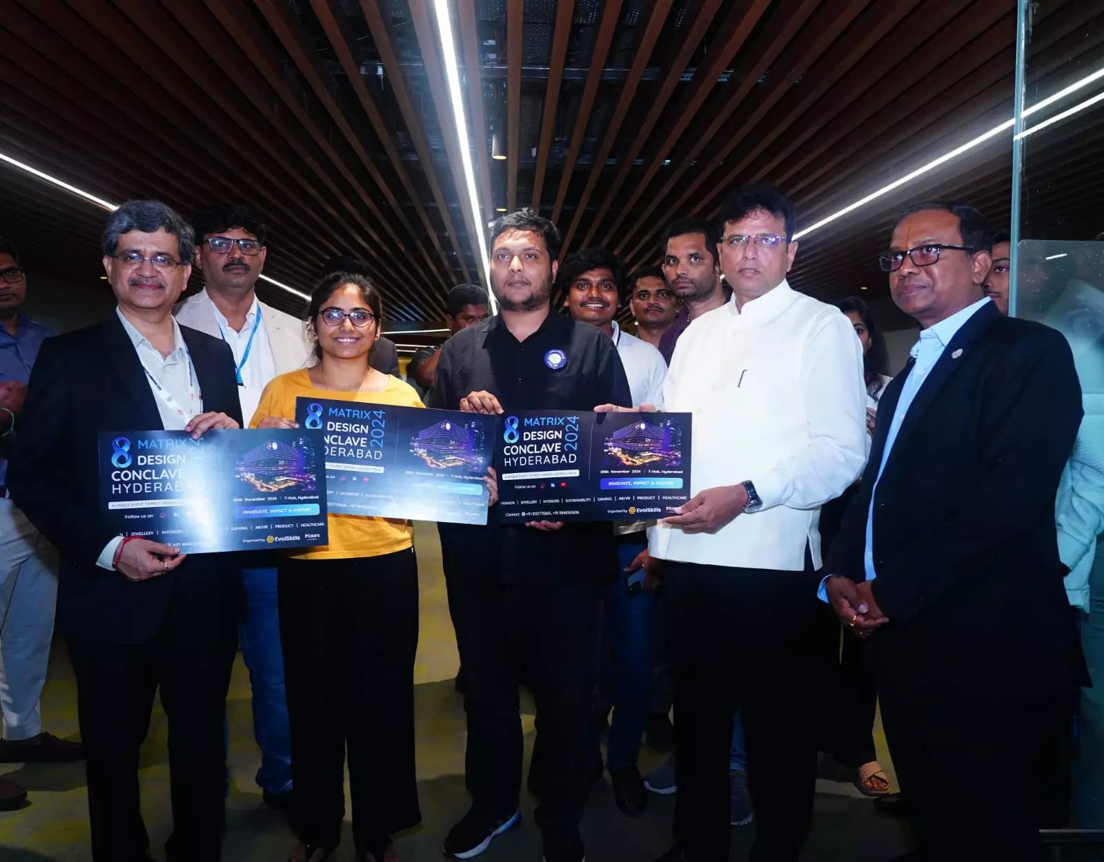 Sridhar Babu unveils poster for 8 Matrix Design Conclave at T-Hub