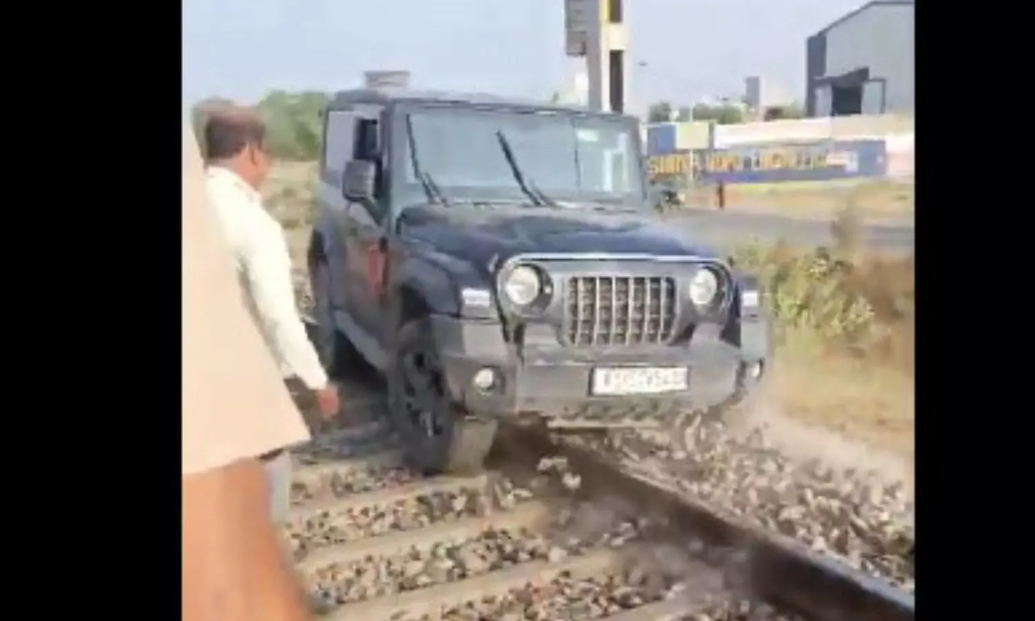 Man drives SUV on railway track for reel, video viral