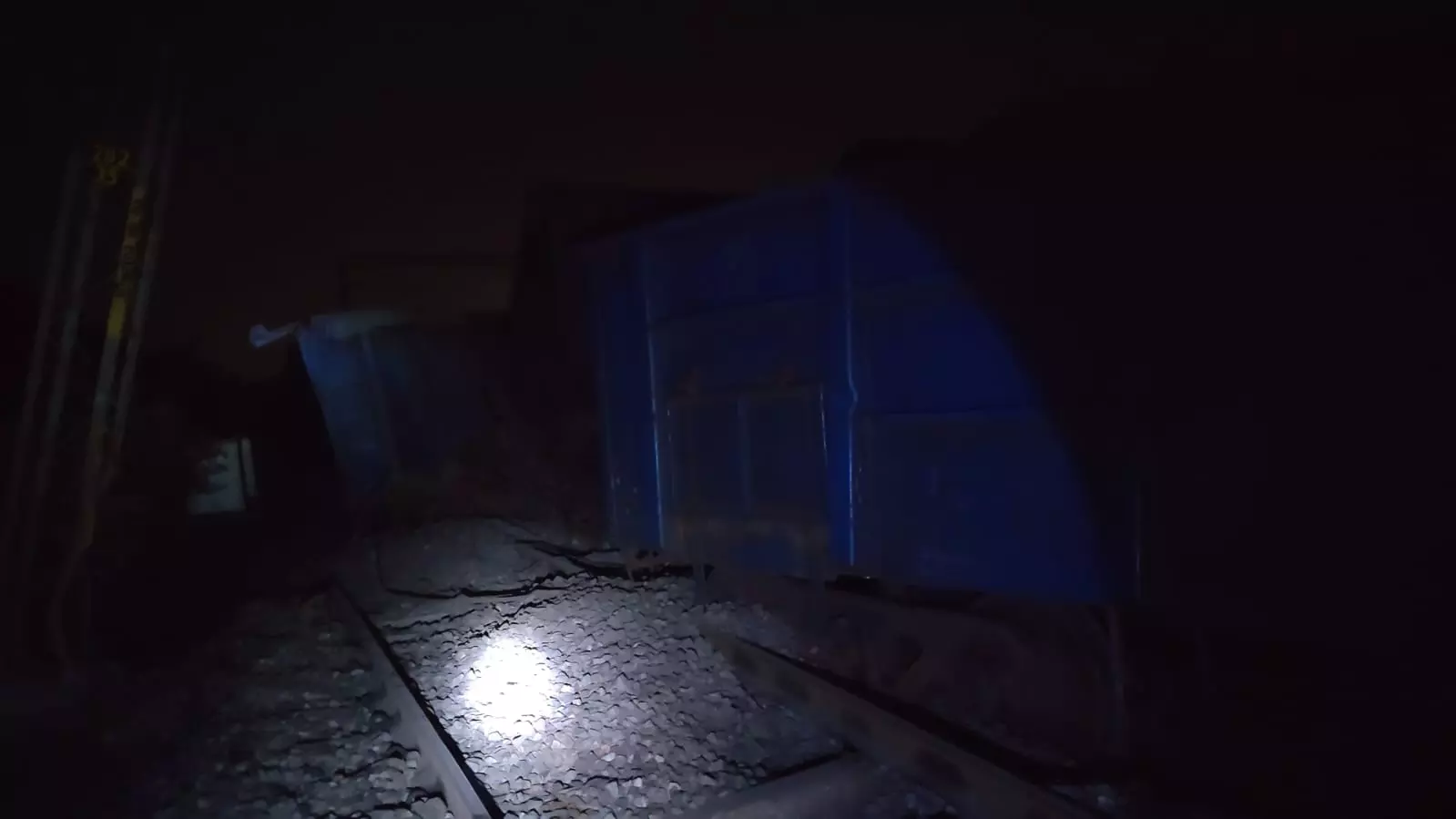 Goods Train Derails in Peddapally District