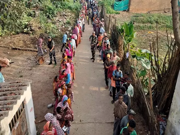 46.25 pc voter turnout recorded till 1 pm in first phase of Jharkhand Assembly Elections