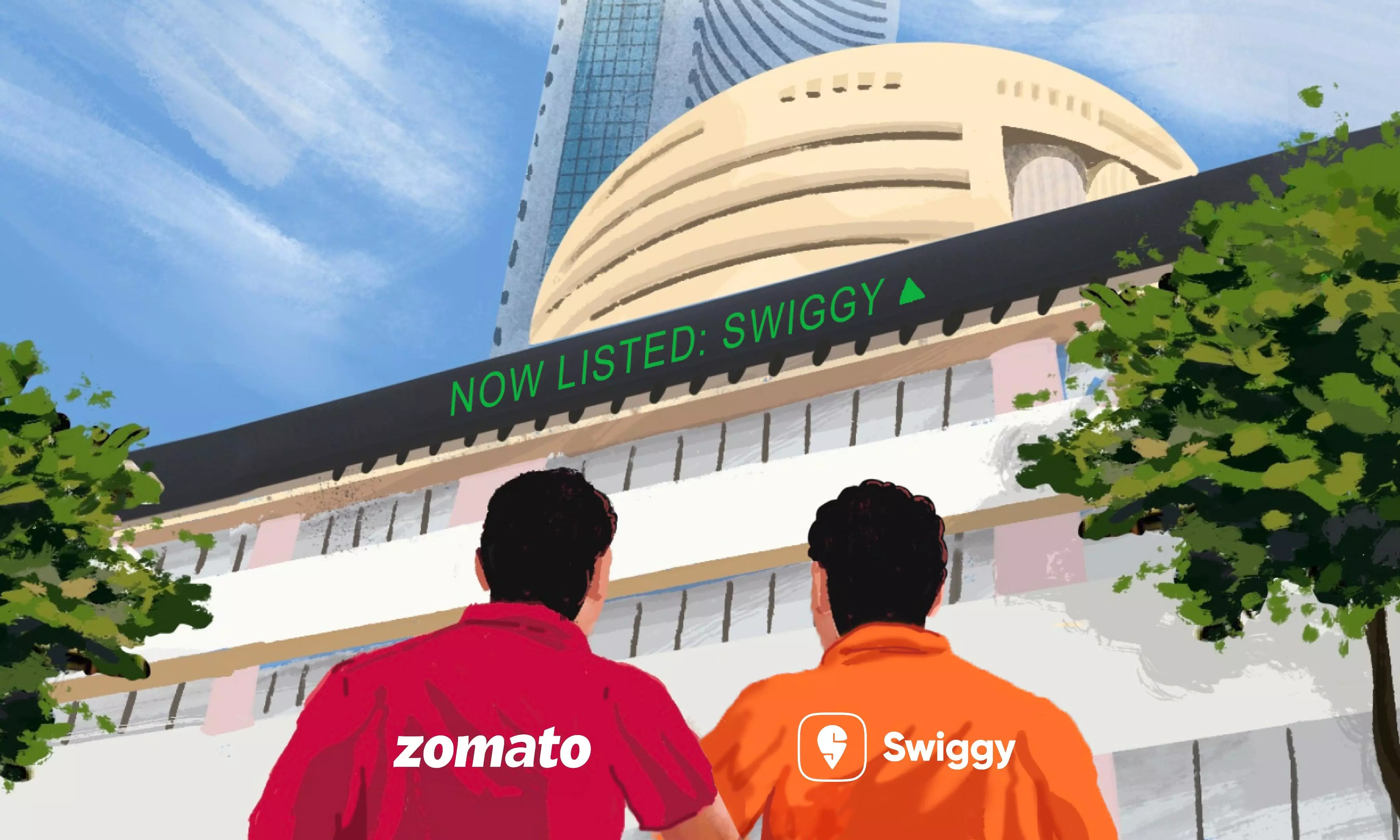 Zomato Welcomes Swiggy to Stock Market With Warm Post as it Makes Debut