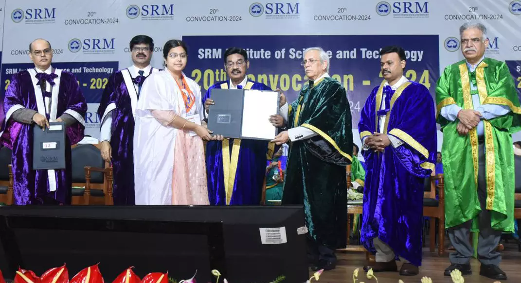 Over 10,000 awarded degrees in 20th SRMIST convocation