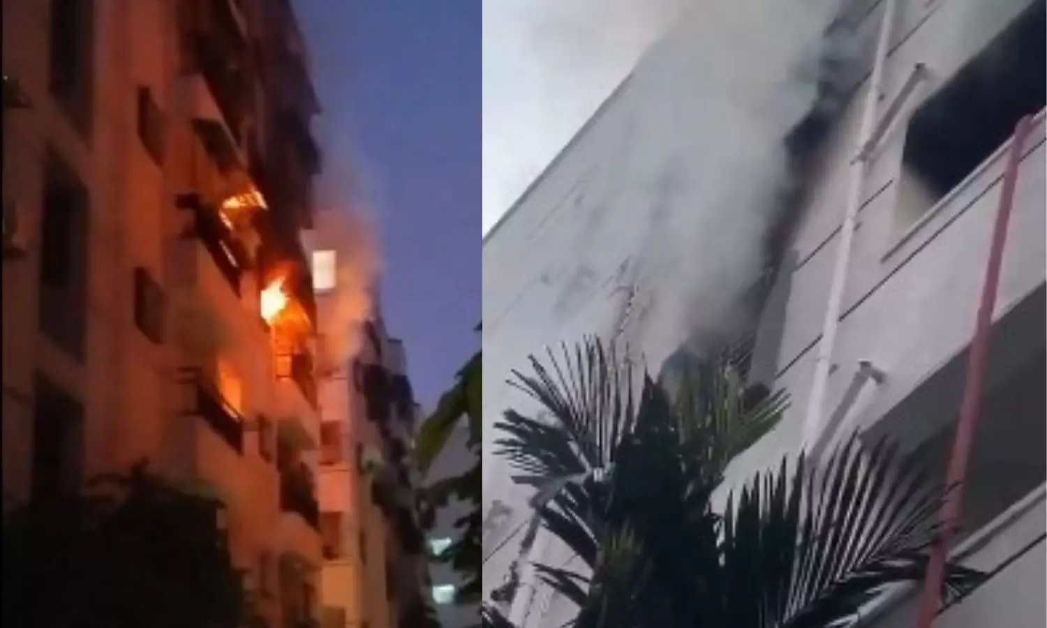 Hyderabad: Fire breaks out at an apartment in Puppalaguda