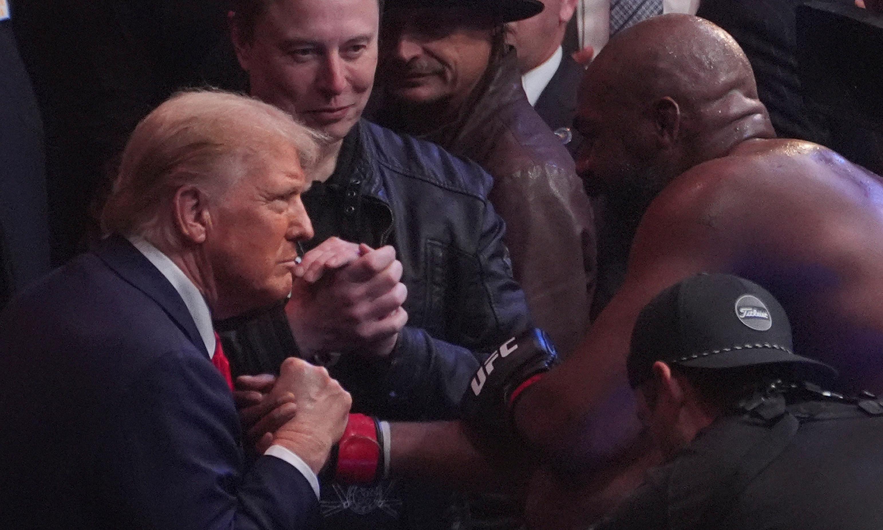 Donald Trump attends UFC championship fight in New York